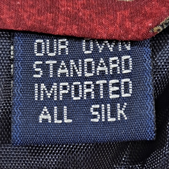 Jacobs Roberts Ltd. 💯 Silk Necktie 57"x3.5" Burgundy/Tan Paisley Made in USA - Picture 5 of 10